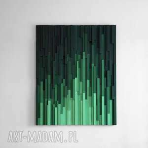 obraz drewniany 3d mozaika drewniana emerald city