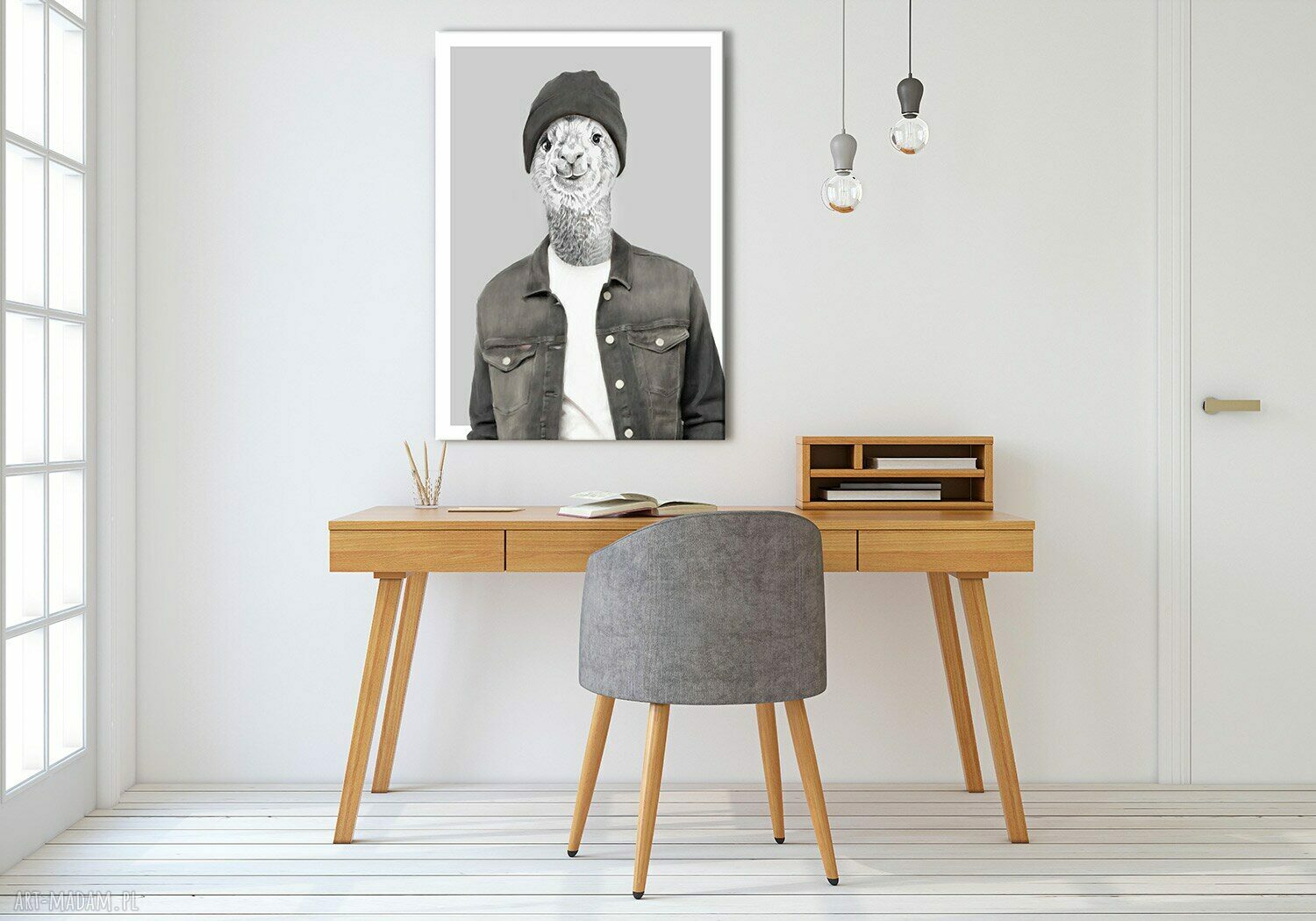 Obraz drukowany na płótnie ALPAKA BOY 70x100 cm - gotowy do zawieszenia