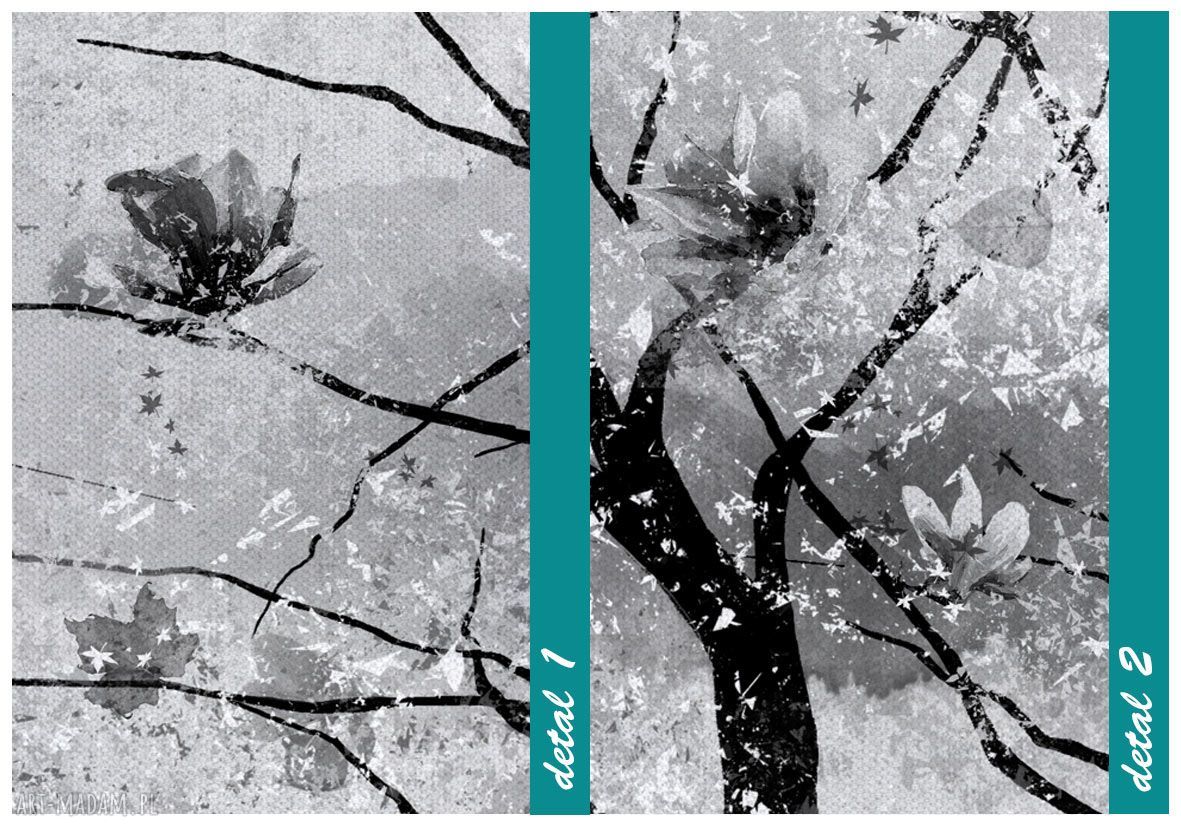 Obraz Magnolia - druk na płótnie kwitnące drzewo 147x60 cm