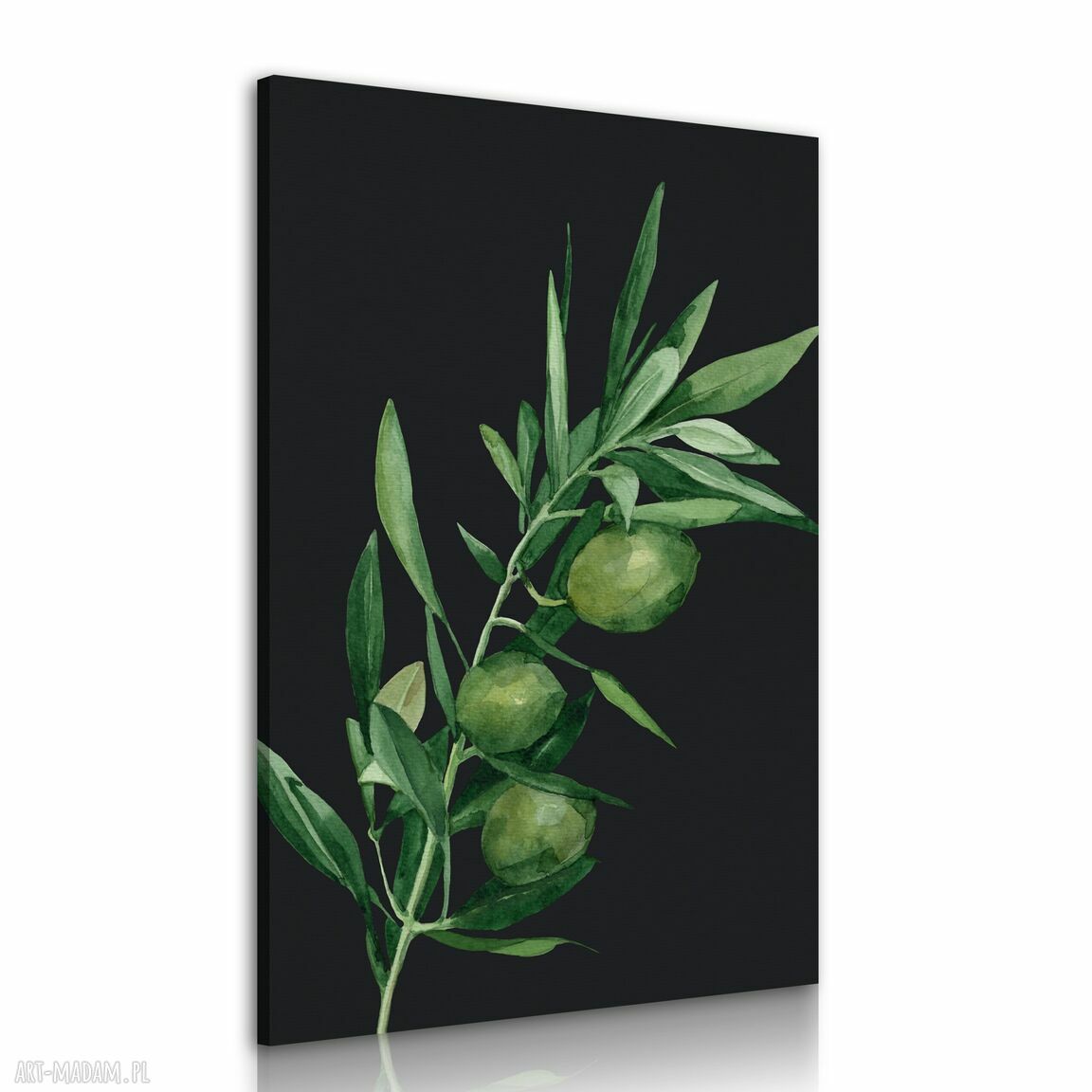 Gałązka oliwna na płótnie 70x100 cm - gotowy do powieszenia