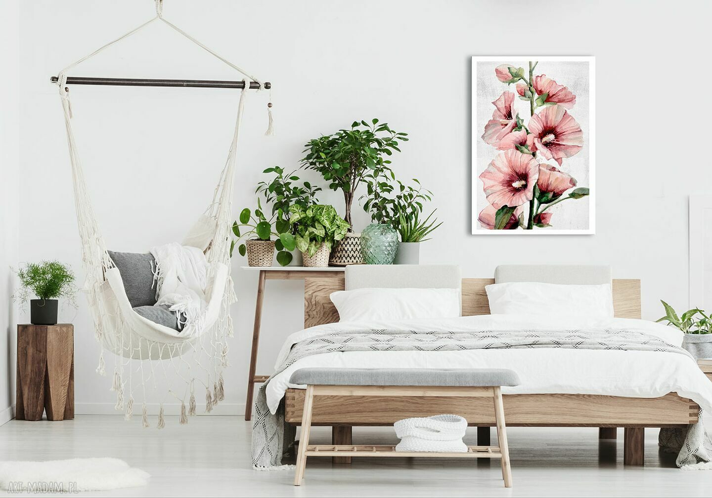 Obraz drukowany na płótnie Kwiat Malwy 70x100 cm - gotowy do powieszenia