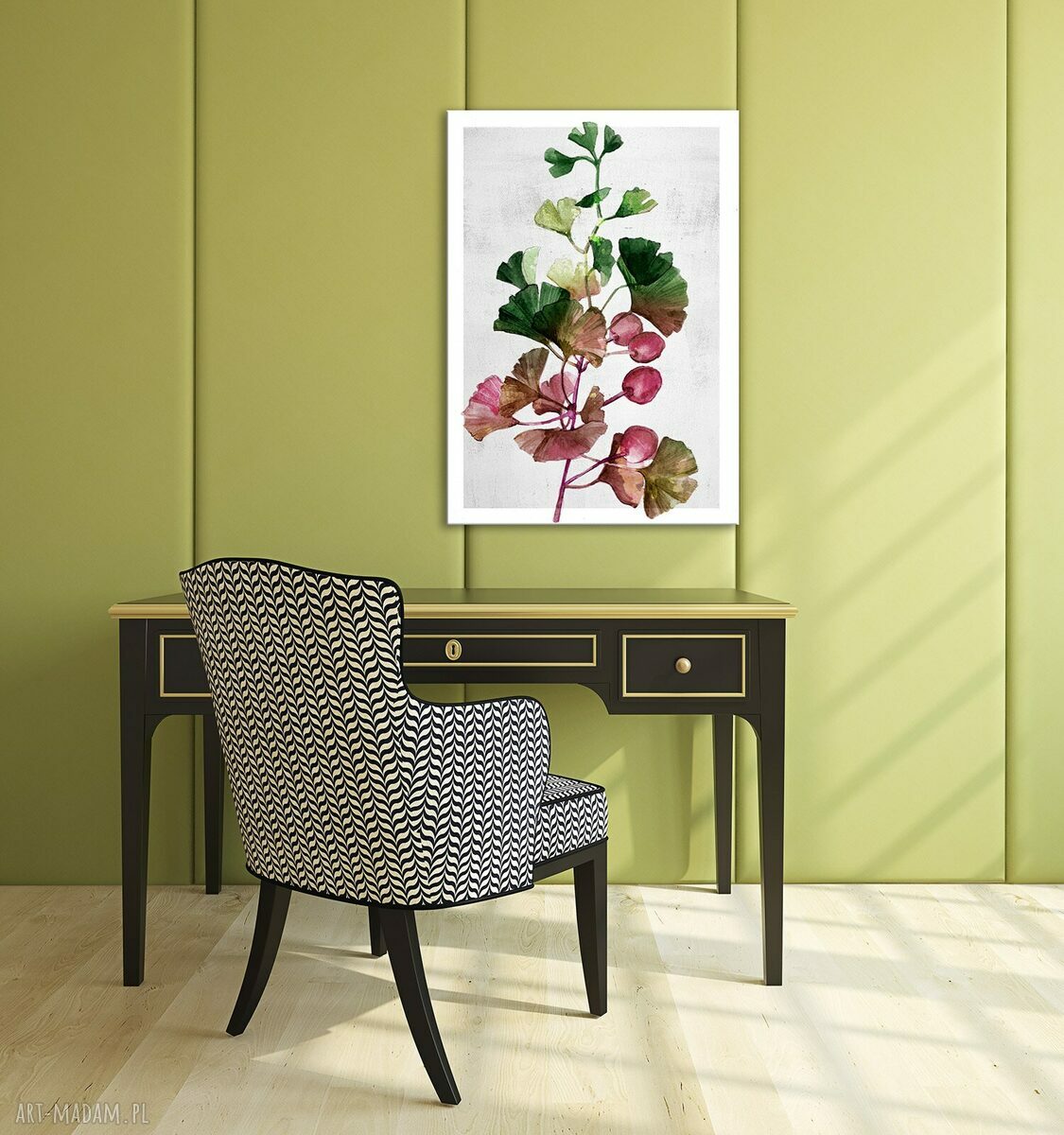Obraz na płótnie Miłorząb japoński 70x100 cm - nowoczesna dekoracja do salonu i sypialni