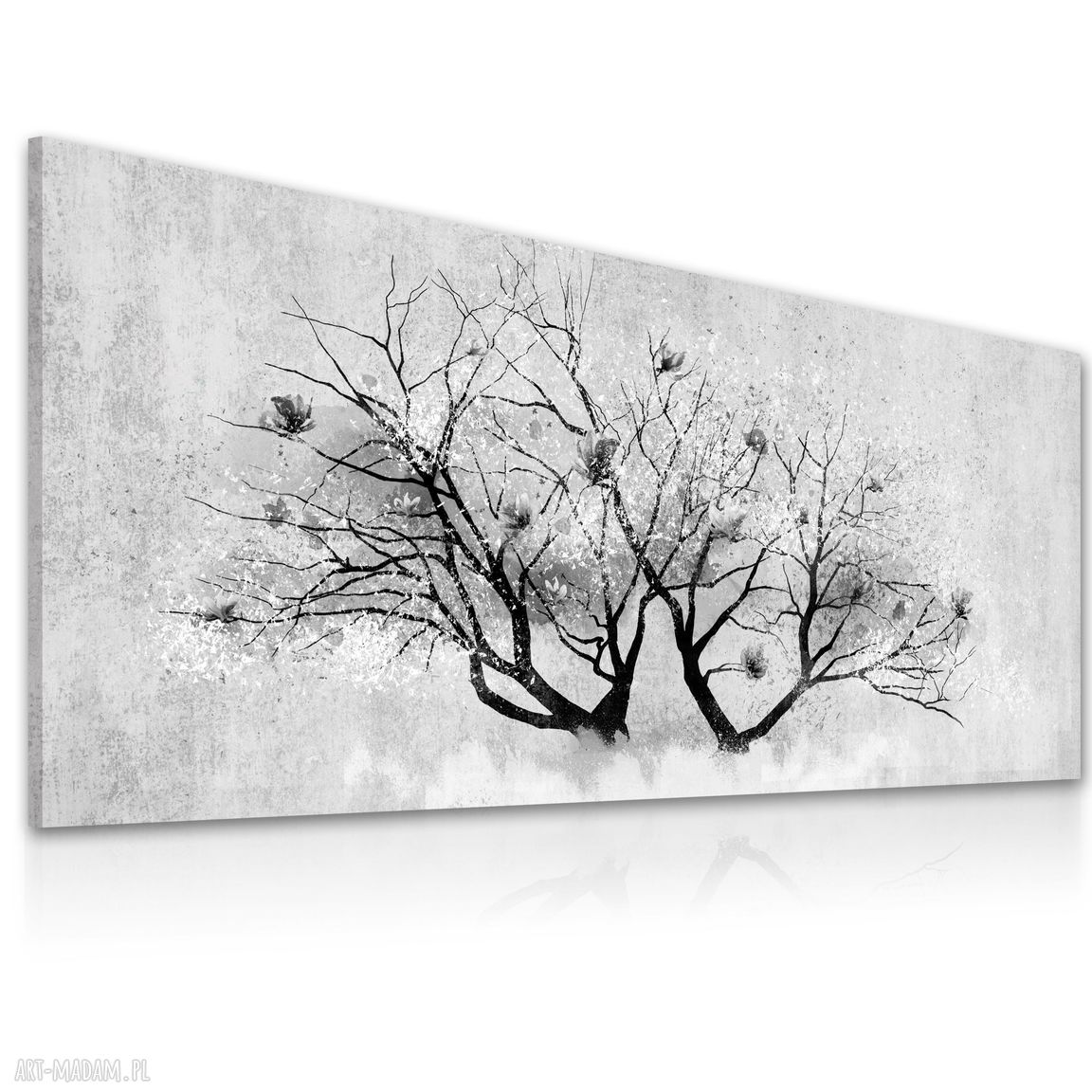 Obraz Magnolia - druk na płótnie kwitnące drzewo 147x60 cm