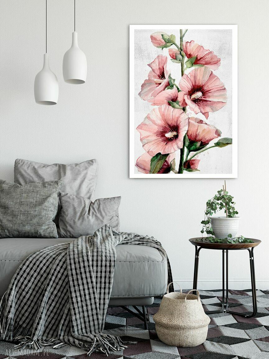 Obraz drukowany na płótnie Kwiat Malwy 70x100 cm - gotowy do powieszenia