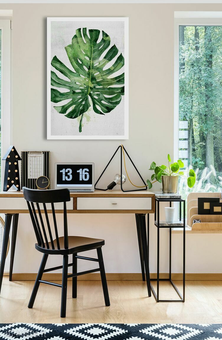 Obraz drukowany na płótnie Kwiat Monstera 80x120 cm