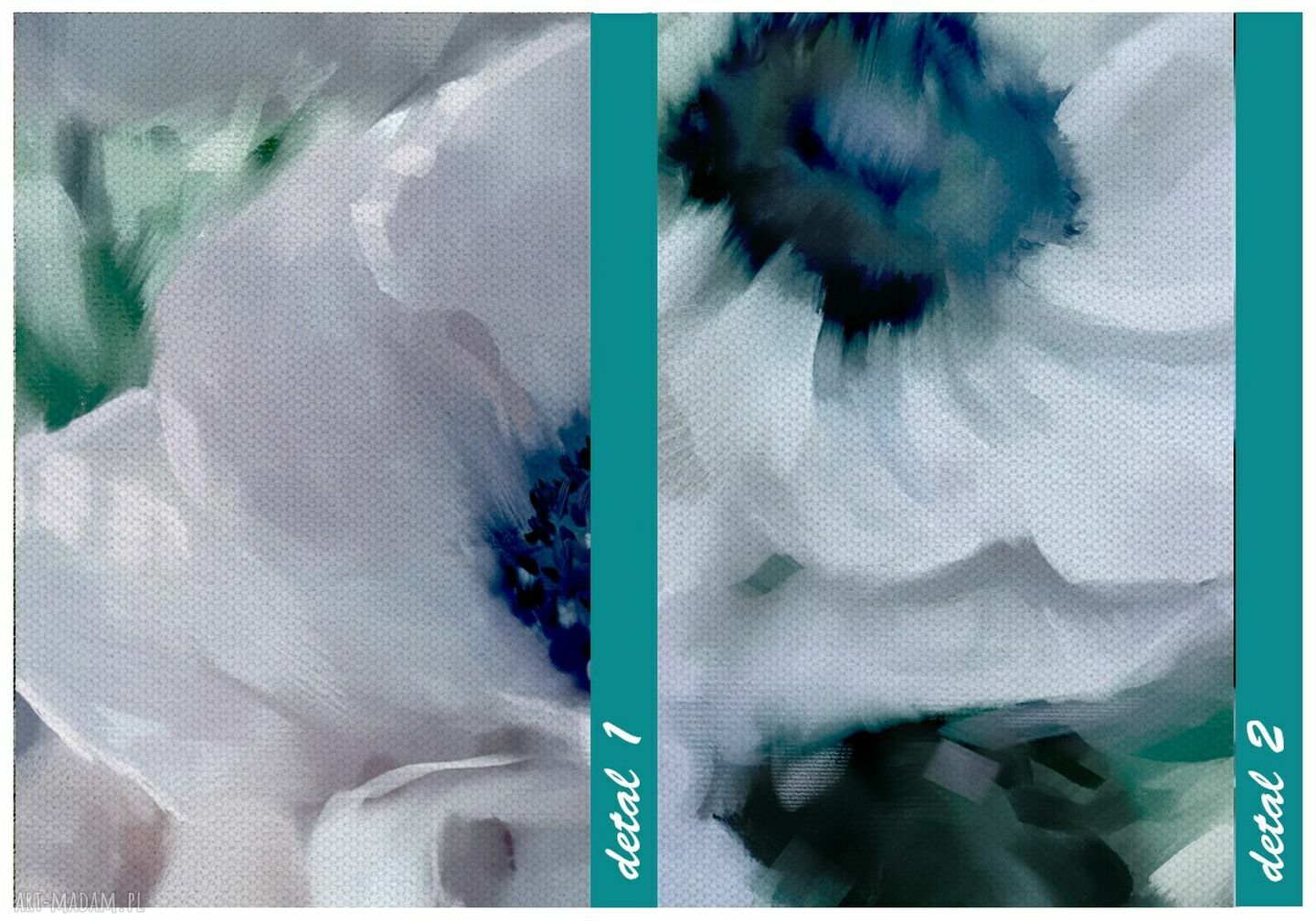 Obraz drukowany na płótnie z niebieskimi zawilcami do sypialni 147x60 cm