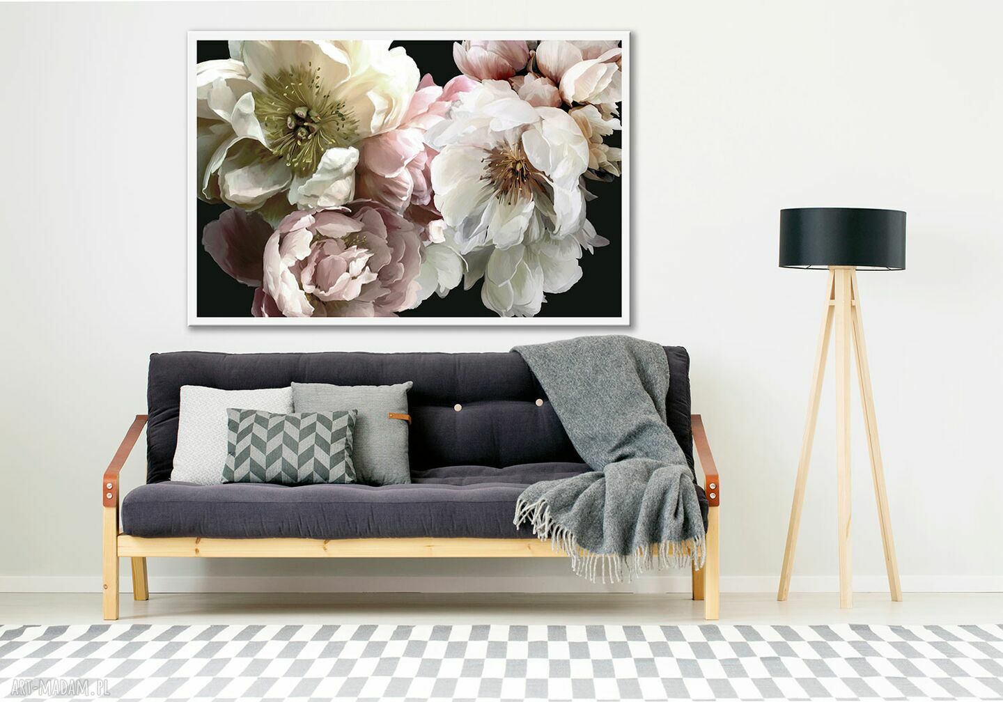 Piwonie na płótnie 120x80 cm - obraz gotowy do powieszenia