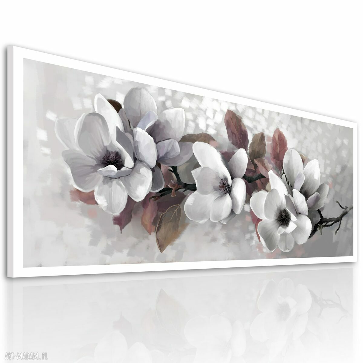 Obraz drukowany na płótnie Kwiaty magnolii w pastelowych barwach 147x60 cm