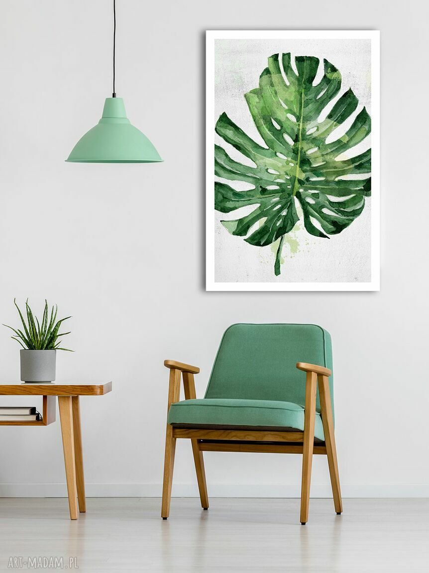 Obraz drukowany na płótnie Kwiat Monstera 80x120 cm
