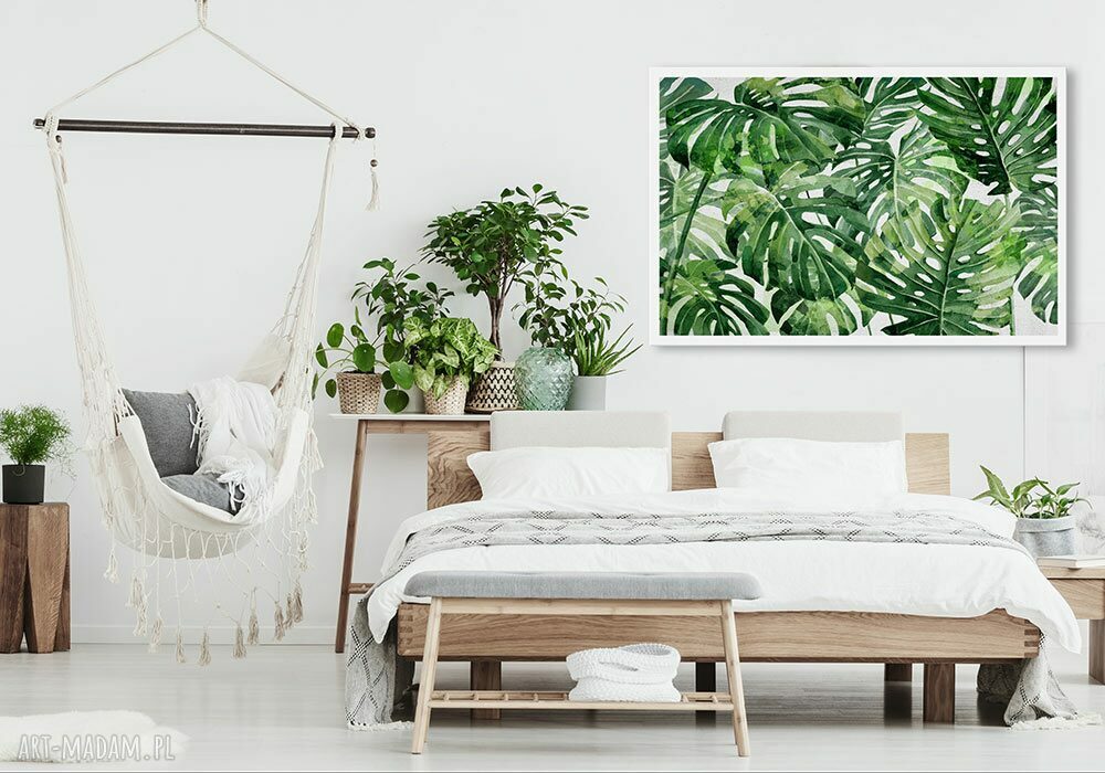 Obraz drukowany na płótnie Kwiat Monstera 120x80 cm