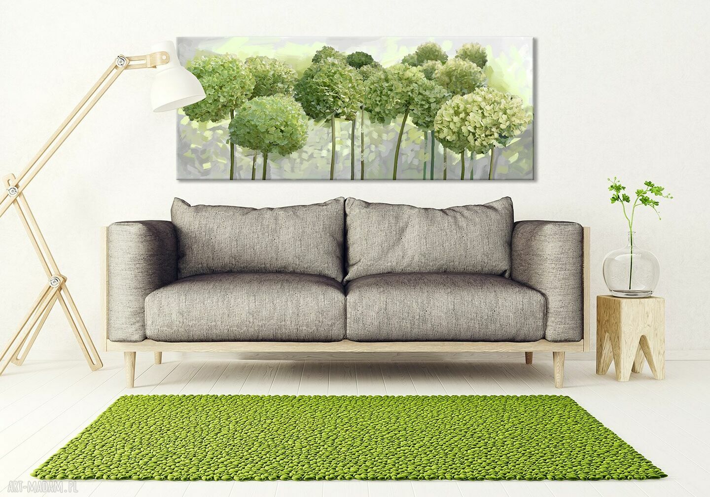 Obraz drukowany na płótnie Hortensje ogrodowe - 147x60 cm