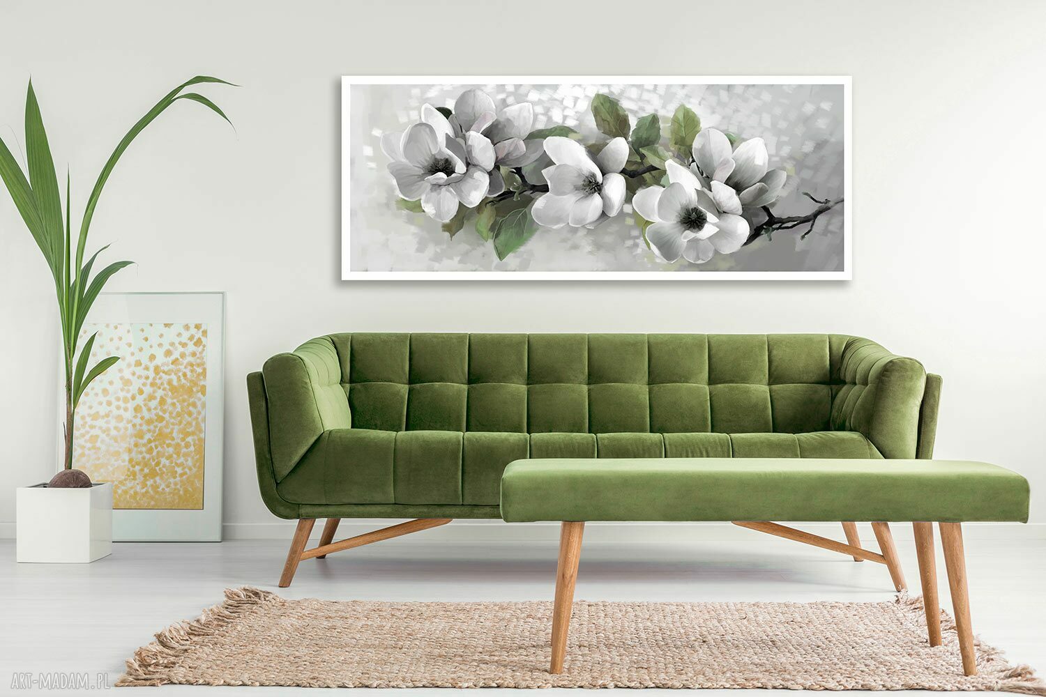 Obraz drukowany na płótnie Kwiaty magnolii w pastelowych barwach 147x60 cm