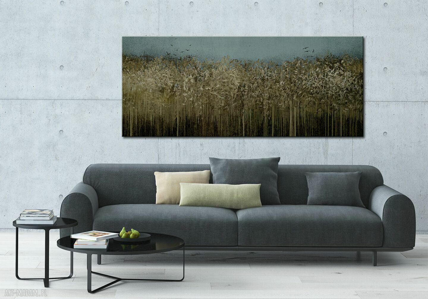 Obraz na płótnie „Łany zbóż” 147x60 cm - pejzaż do salonu