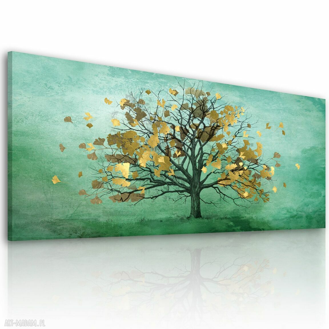 Obraz na płótnie Drzewo w Turkusach 147x60 cm