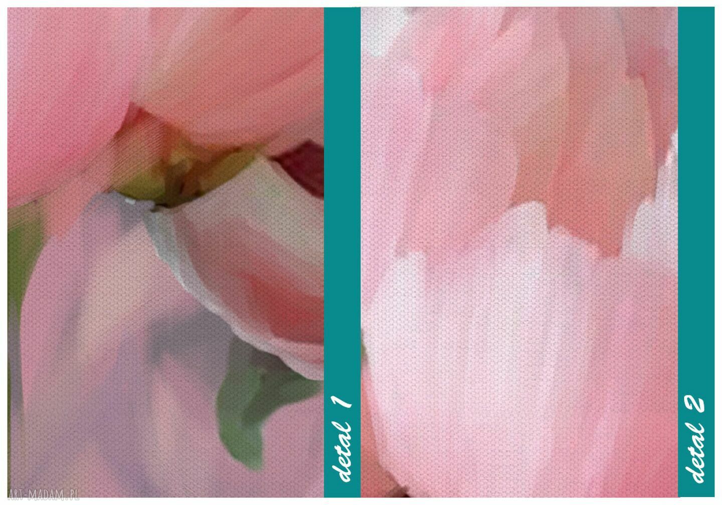 Różowe piwonie - obraz drukowany na płótnie 120x80 cm
