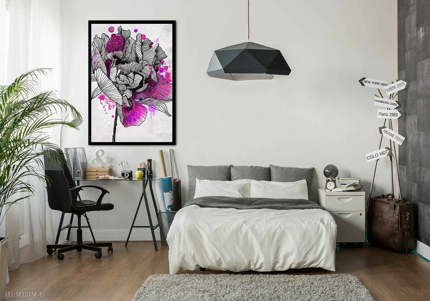Obraz drukowany na płótnie Róża 70x100 cm