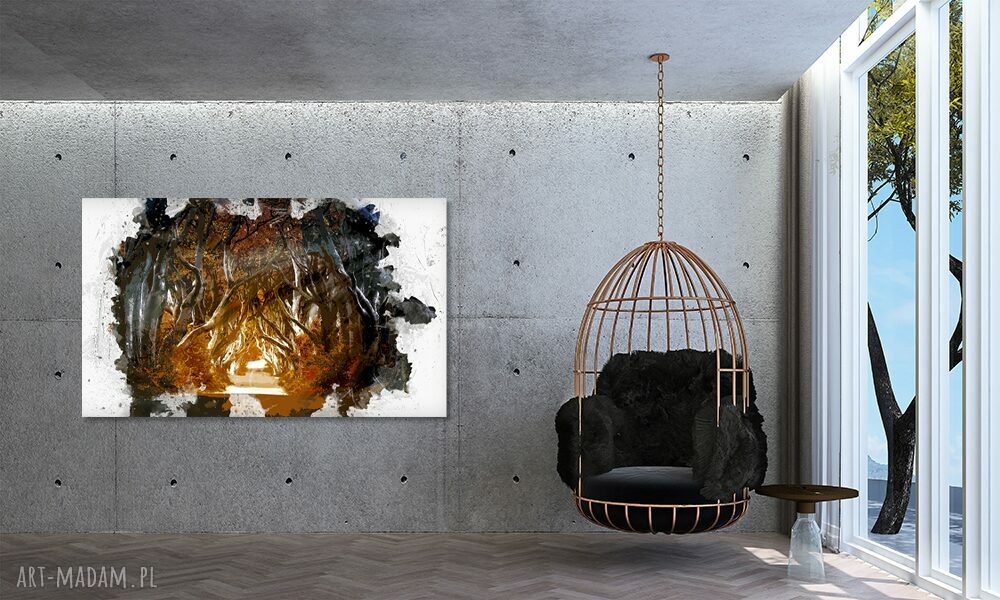Obraz „Leśna ścieżka” Drzewo 46 120x70 cm na płótnie Canvas - gotowy do zawieszenia