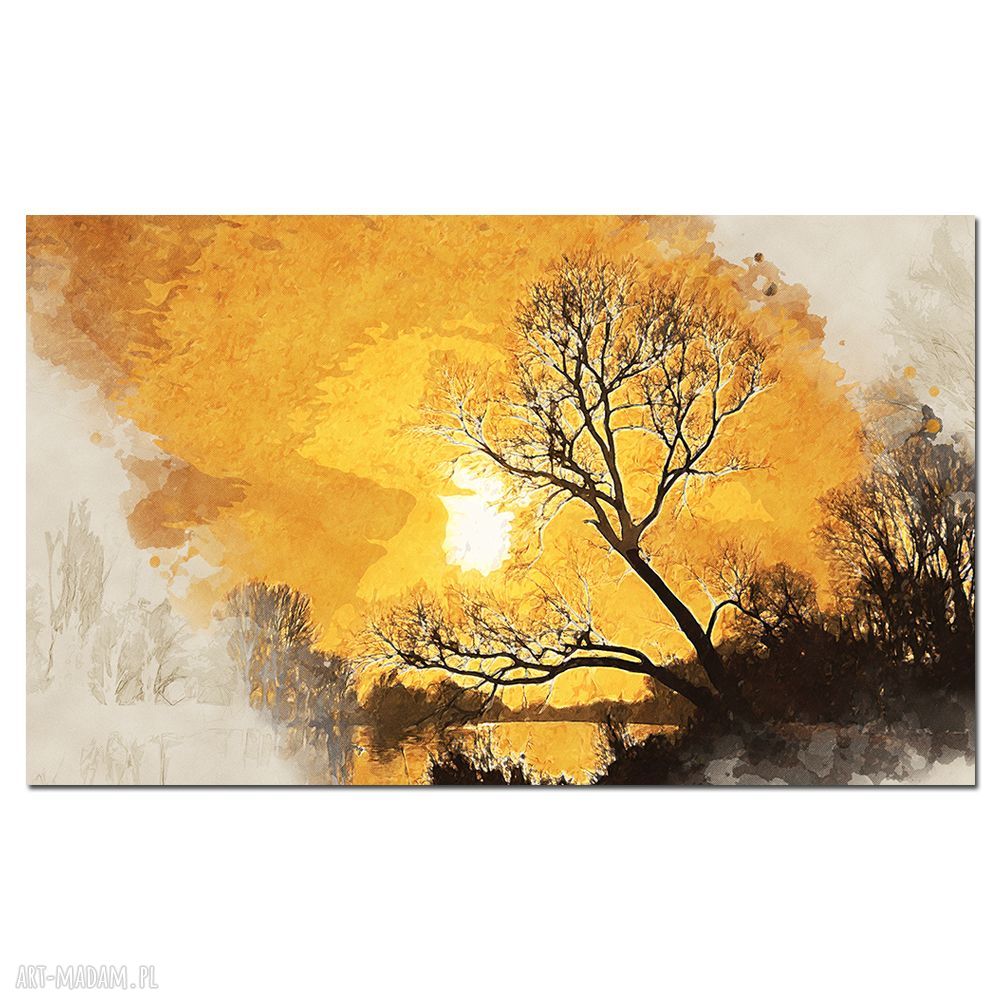 Obraz Drzewo 42 120x70 cm na płótnie Canvas - las do salonu