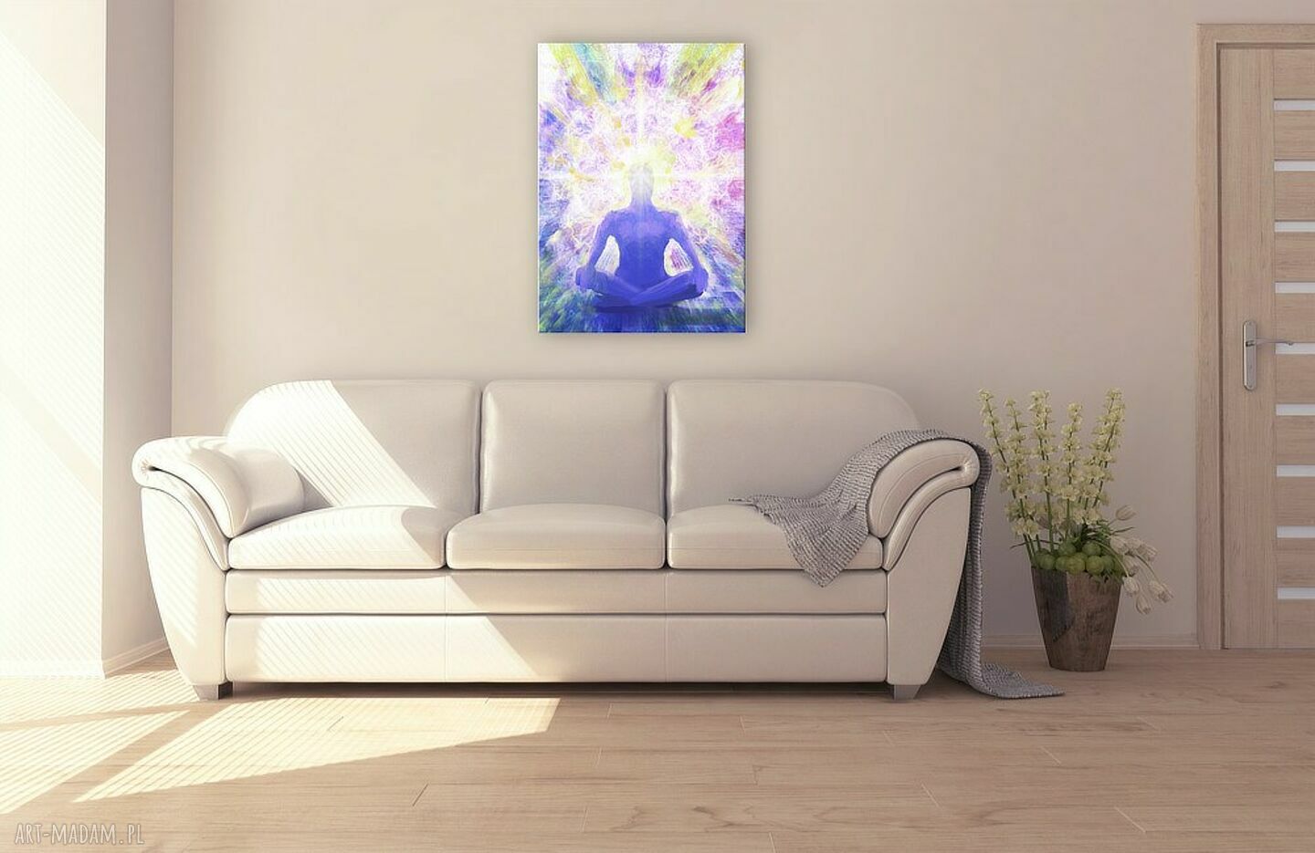 Obraz energetyzujący Medytacja 2 - czakra na płótnie 70x50 cm