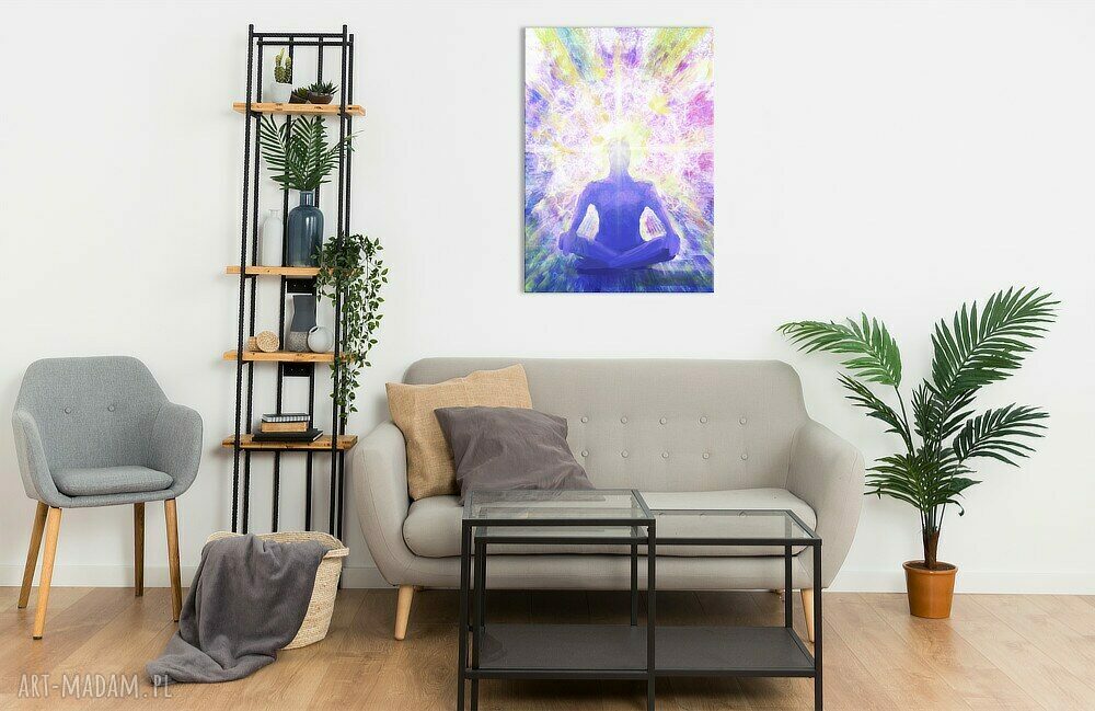 Obraz energetyzujący Medytacja 2 - czakra na płótnie 70x50 cm