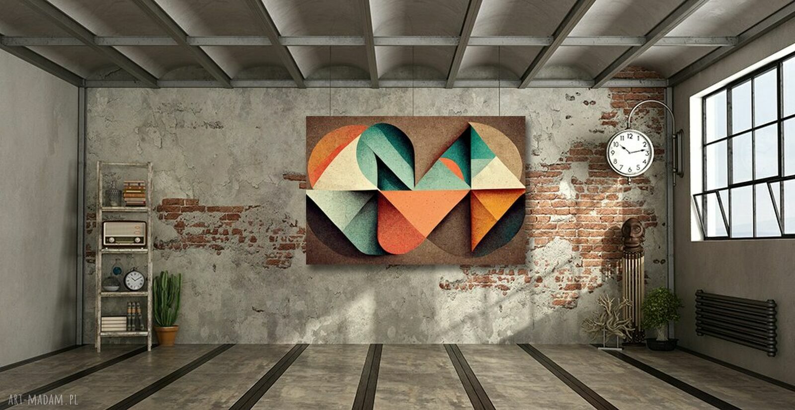 Obraz geometryczny ABSTRAKCJA 60 na beton 120x80
