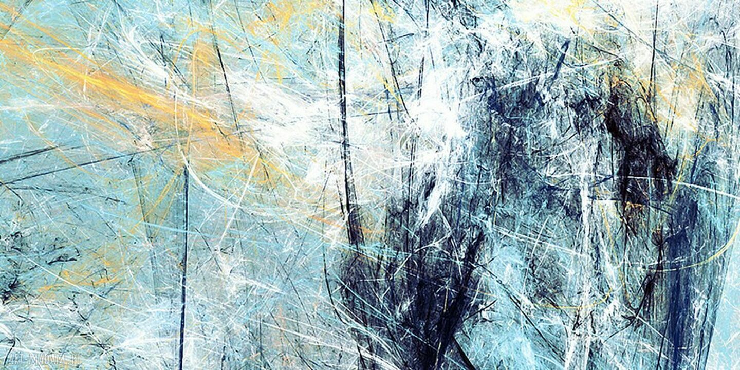 Obraz abstrakcyjny turkus i złoto 120x80 cm na płótnie