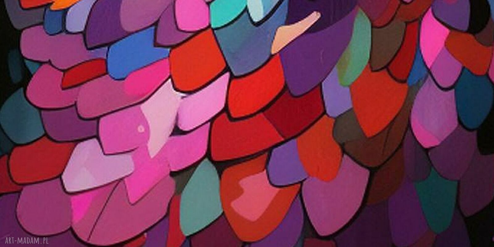 Obraz Gołąb 4 - kolorowa abstrakcja na płótnie 120x80 cm