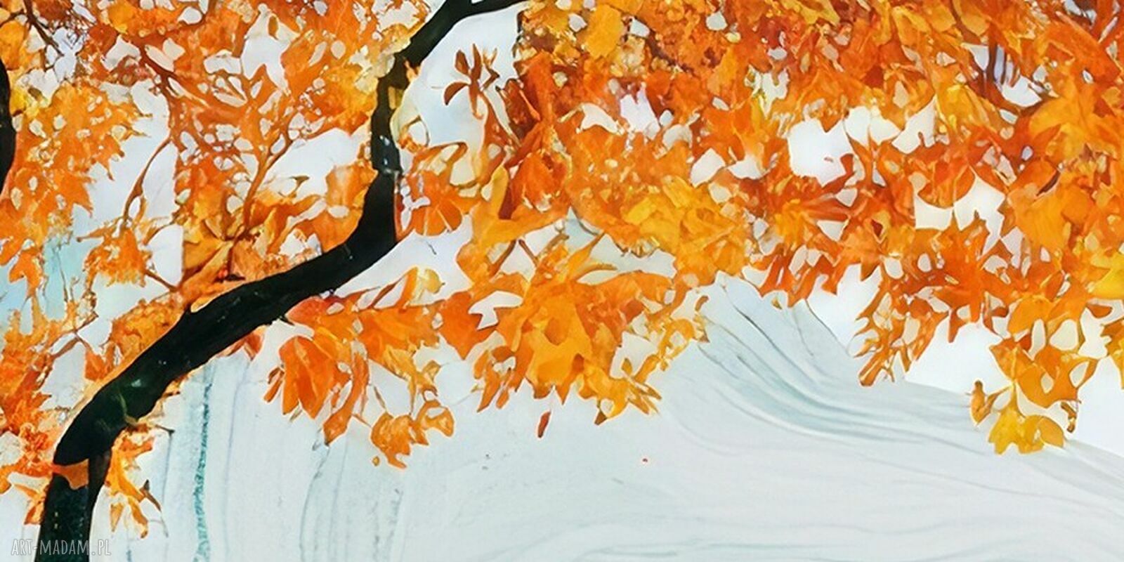 Obraz Jeleń na płótnie 120x80 cm - jesienny krajobraz