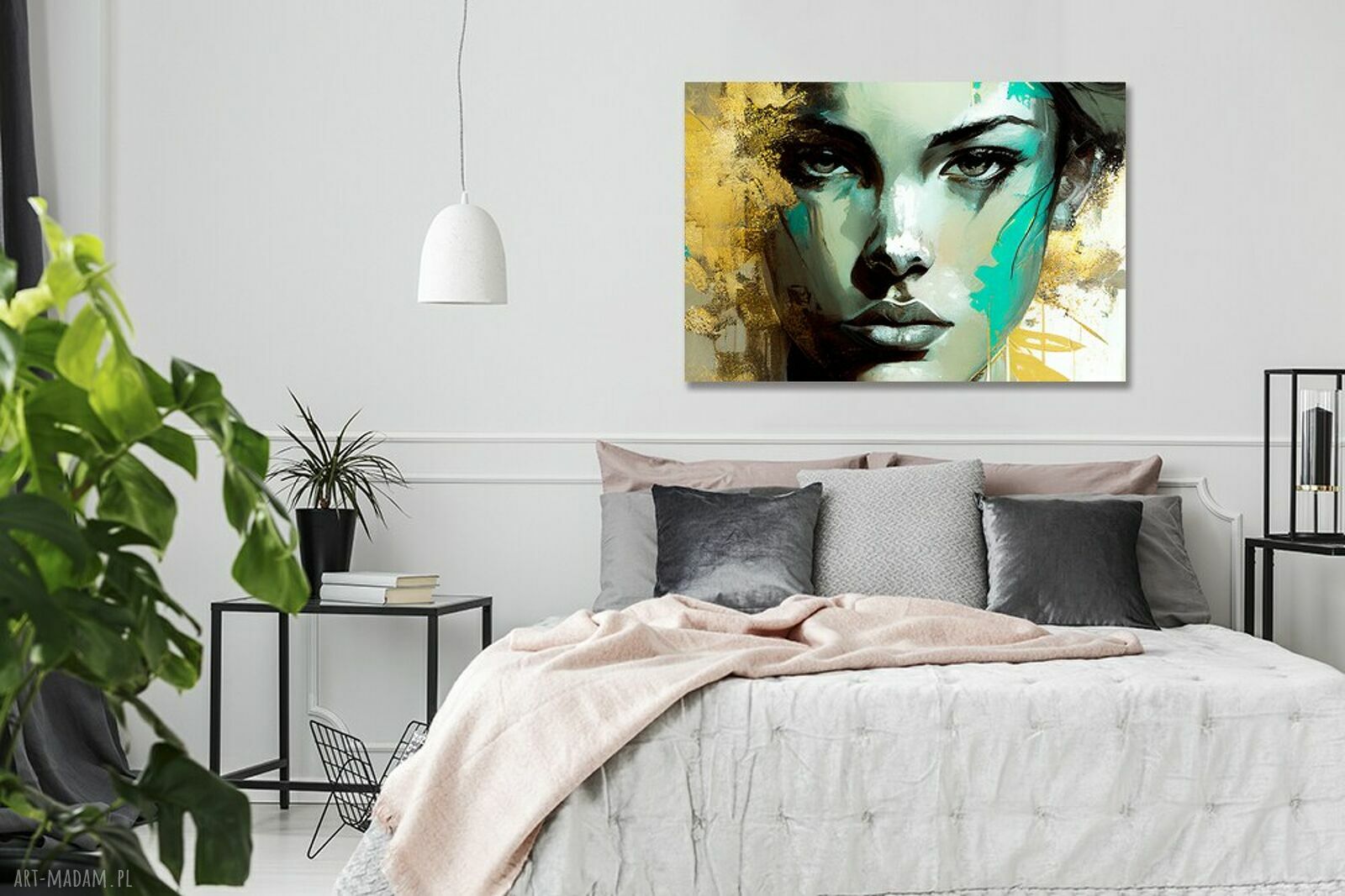 Obraz na płótnie z portretem kobiety 120x80 cm