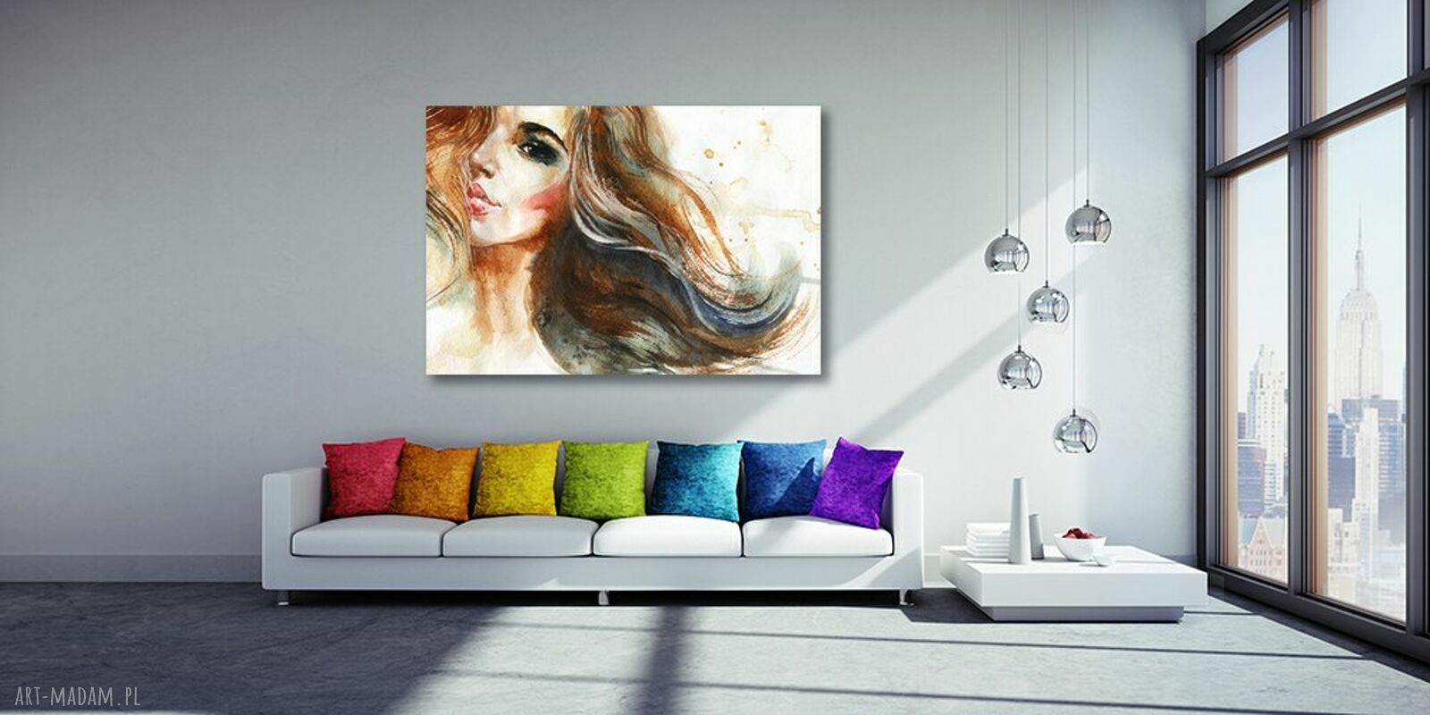 Obraz na płótnie Kobieta 7 z rozwianymi włosami 120x80 cm