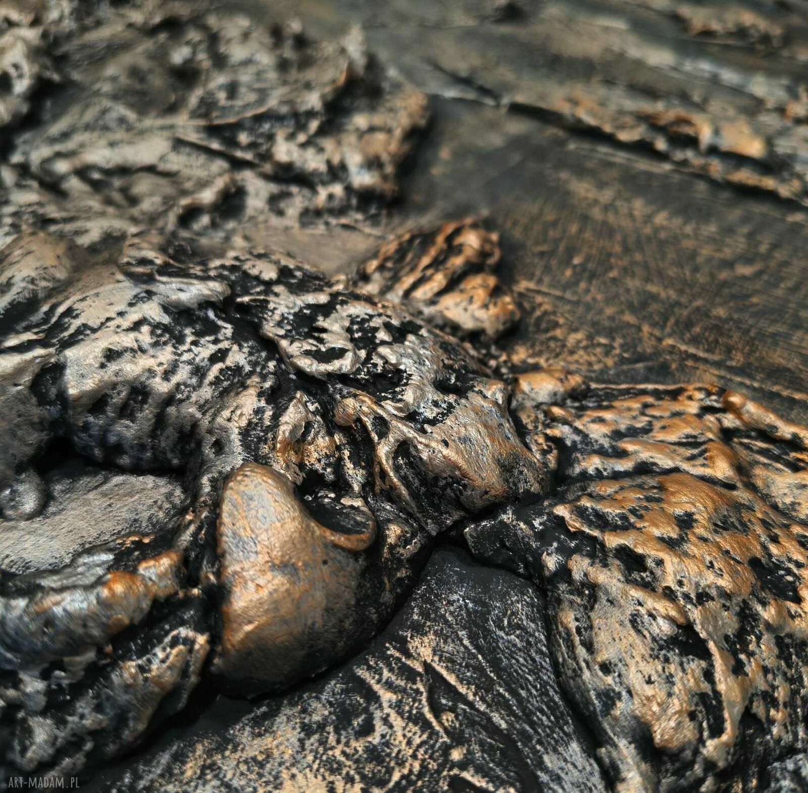 Obraz okrągły DECADENT - metaliczna płaskorzeźba 100 cm