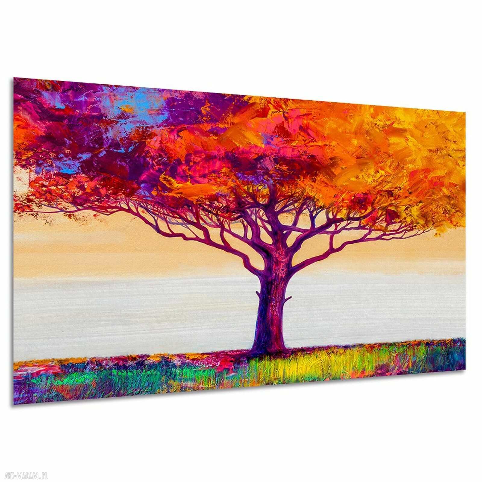 Obraz na płótnie z kolorowym drzewem 120x80 cm