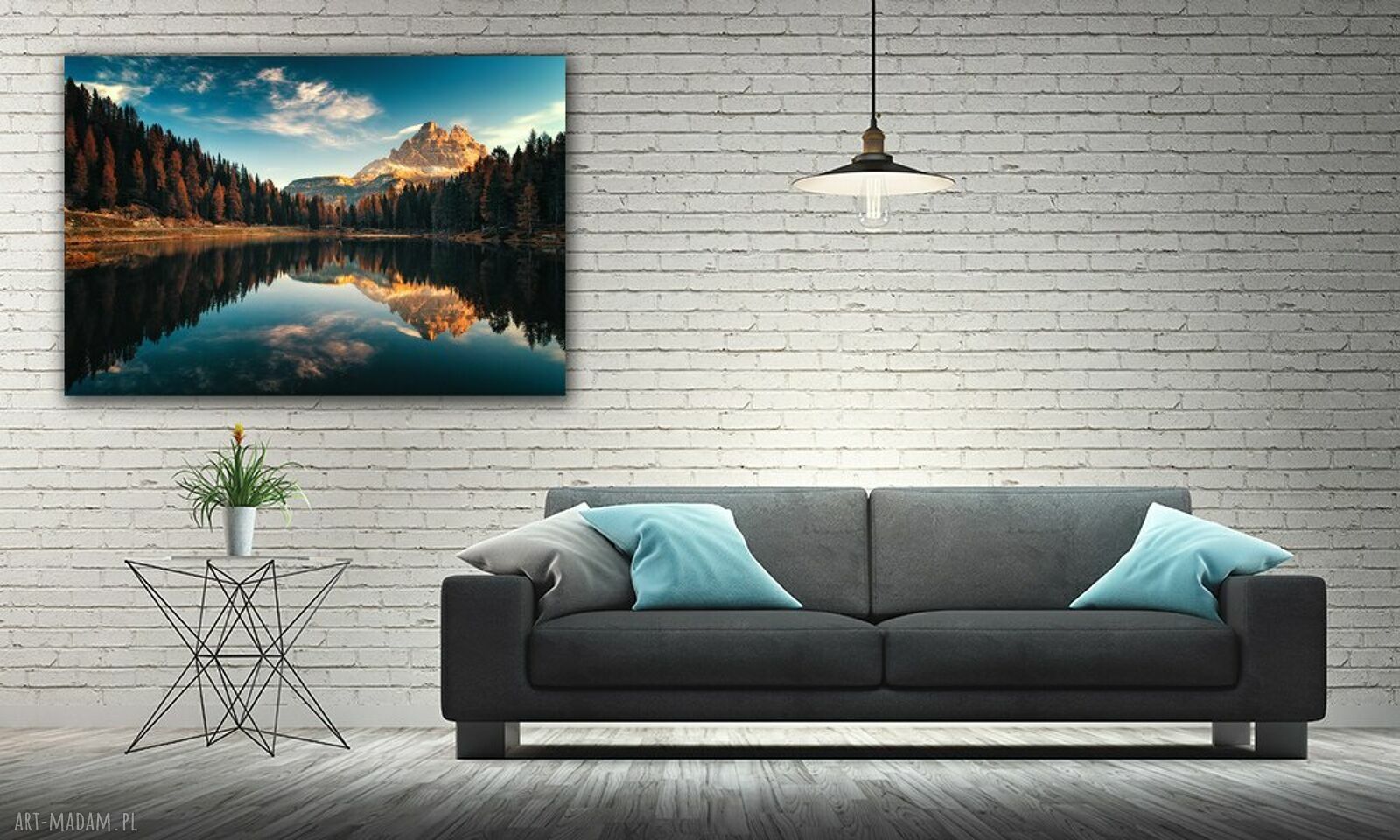 Obraz na płótnie z widokiem na Dolomity i Alpy 120x80 cm