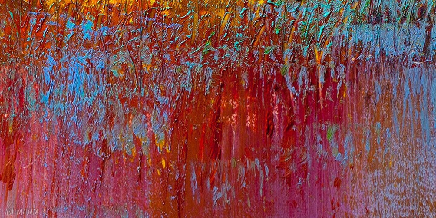 Obraz na płótnie 120x80 cm - kolorowe drzewa w abstrakcyjnej odsłonie
