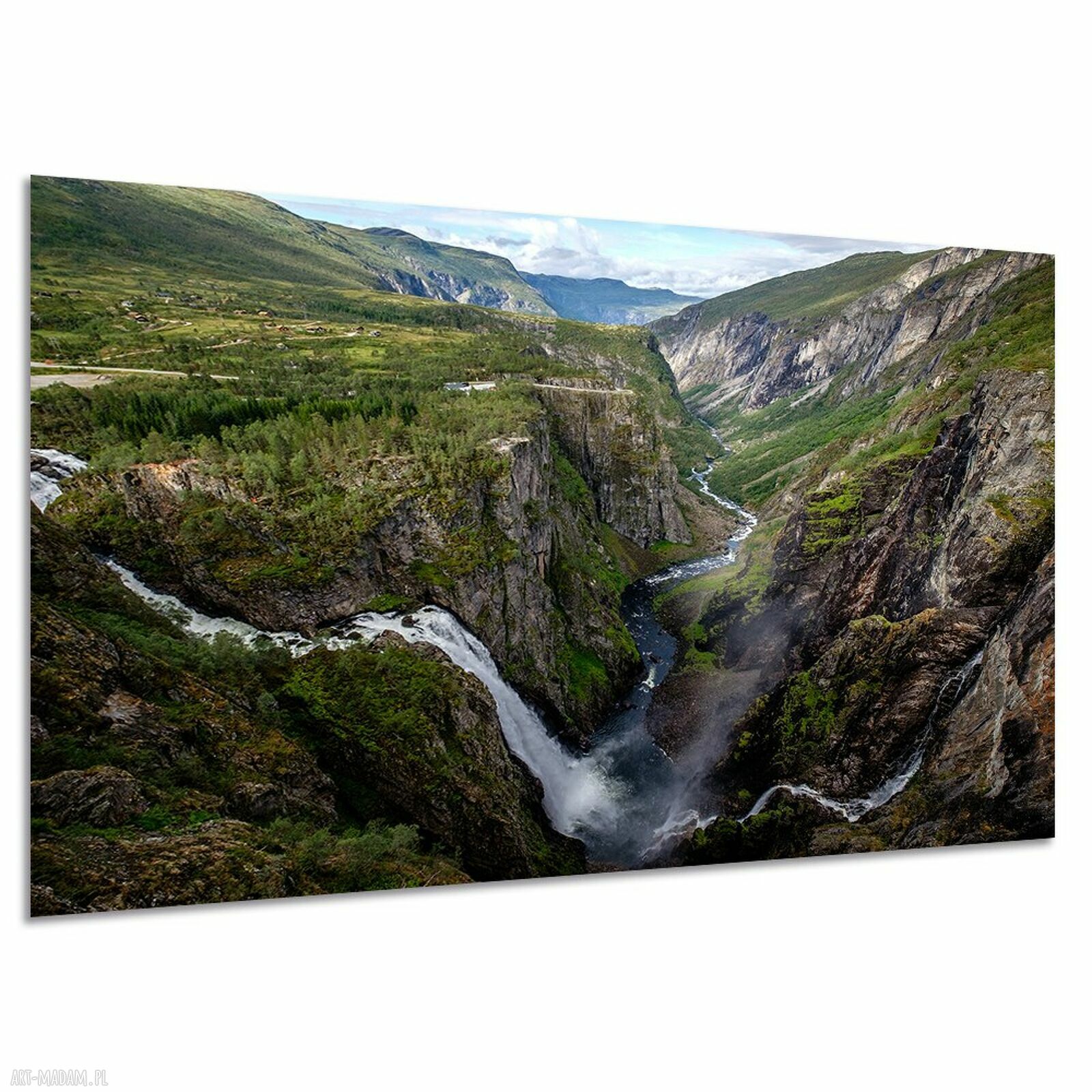 Obraz na płótnie Wodospad Vøringsfossen - pejzaż Norwegii 120x80 cm