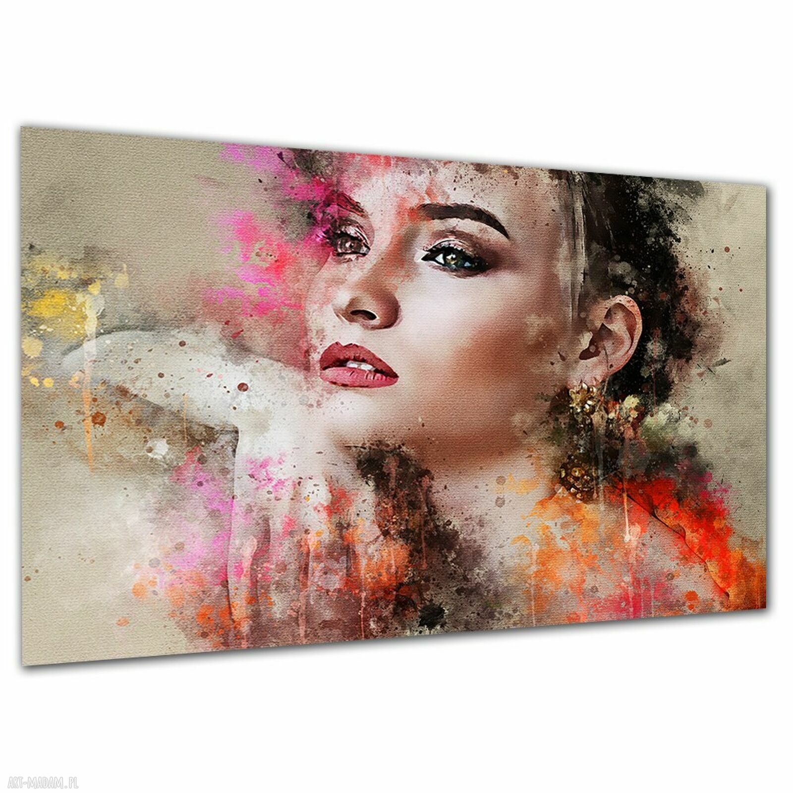 Obraz na płótnie Kobieta 3 - nowoczesny portret 120x80 cm
