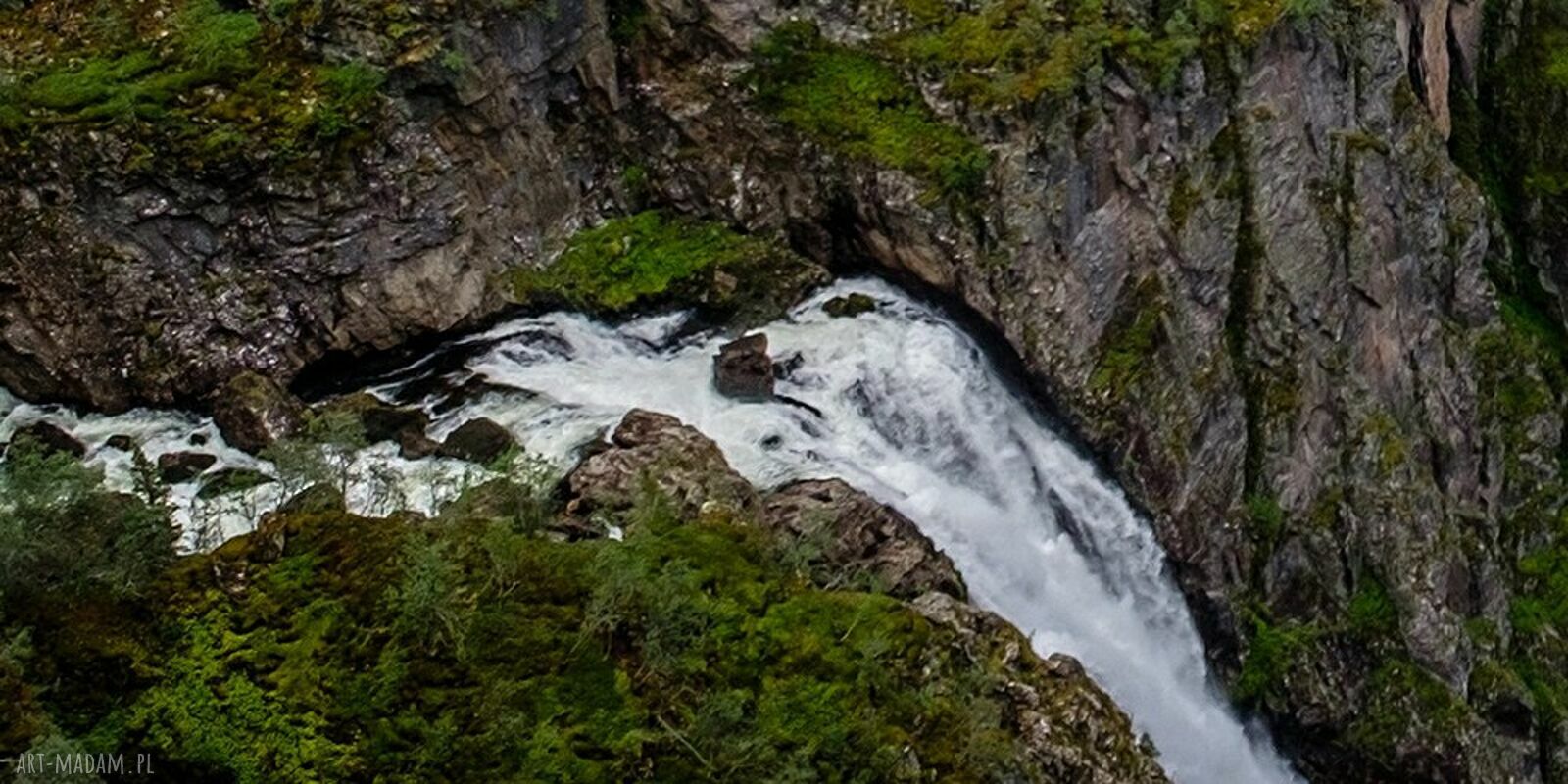 Obraz na płótnie Wodospad Vøringsfossen - pejzaż Norwegii 120x80 cm