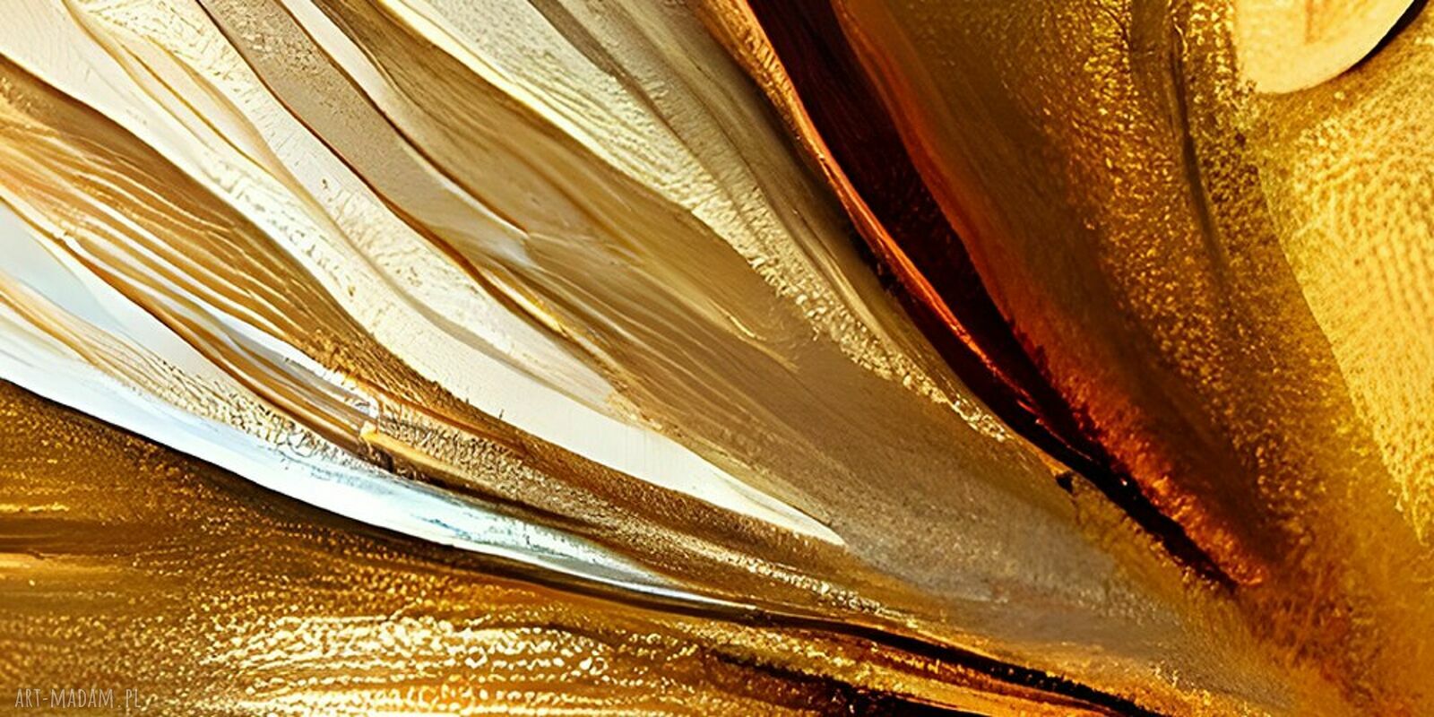 Złoty obraz KWIAT 19 na głębokim brązowym tle - glamour 3D 120x80 cm