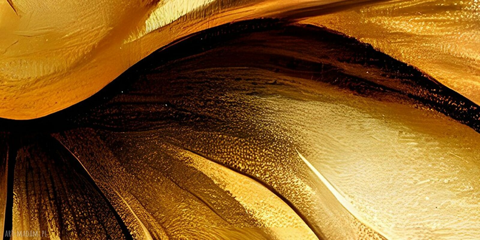 Złoty obraz KWIAT 19 na głębokim brązowym tle - glamour 3D 120x80 cm