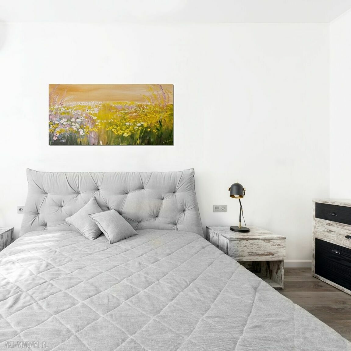 Łąka - obraz ręcznie malowany na płótnie 100x50 cm