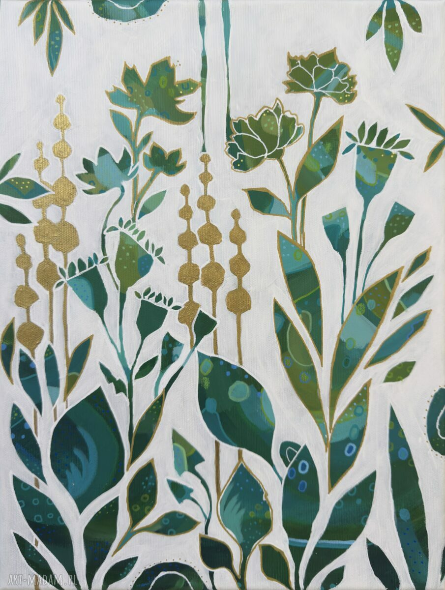 Obraz łąka kwietna Garden I - abstrakcja roślinna 30x40 cm