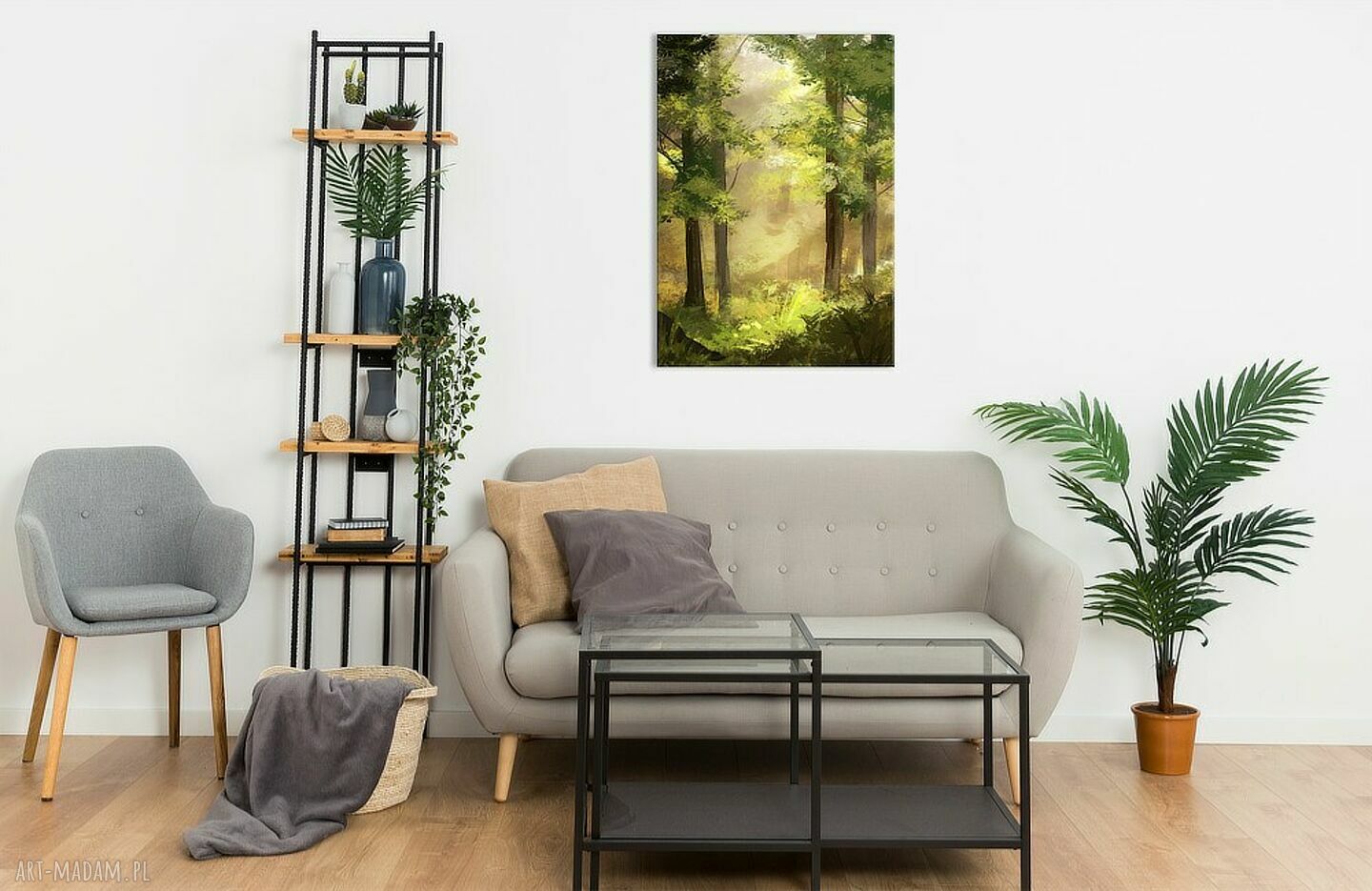Obraz Las na płótnie 70x50 cm - naturalny klimat i gotowy do zawieszenia