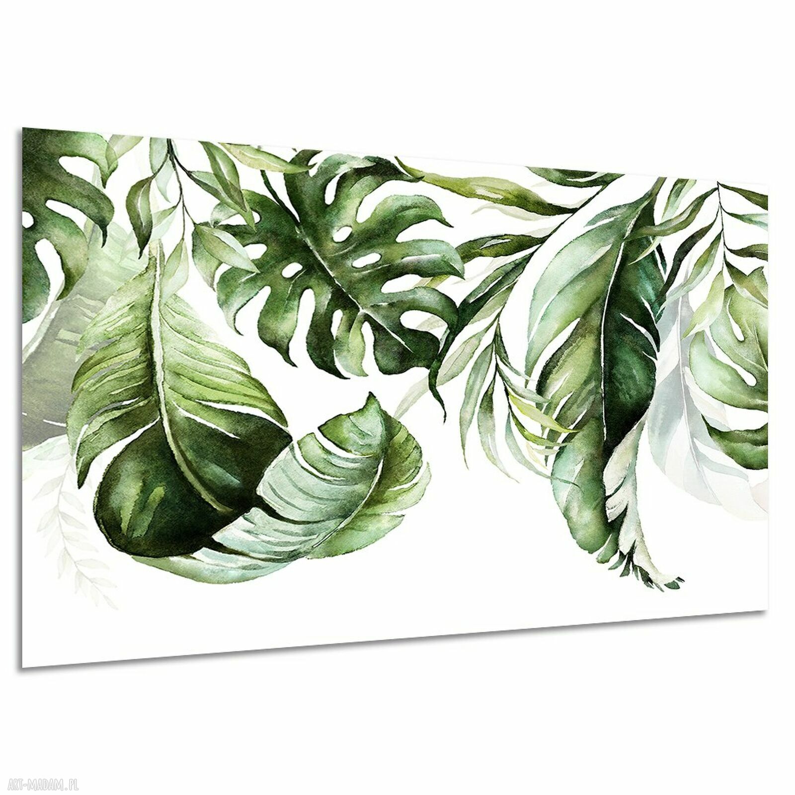 Obraz na płótnie z liśćmi monstery i palmy 120x80 cm