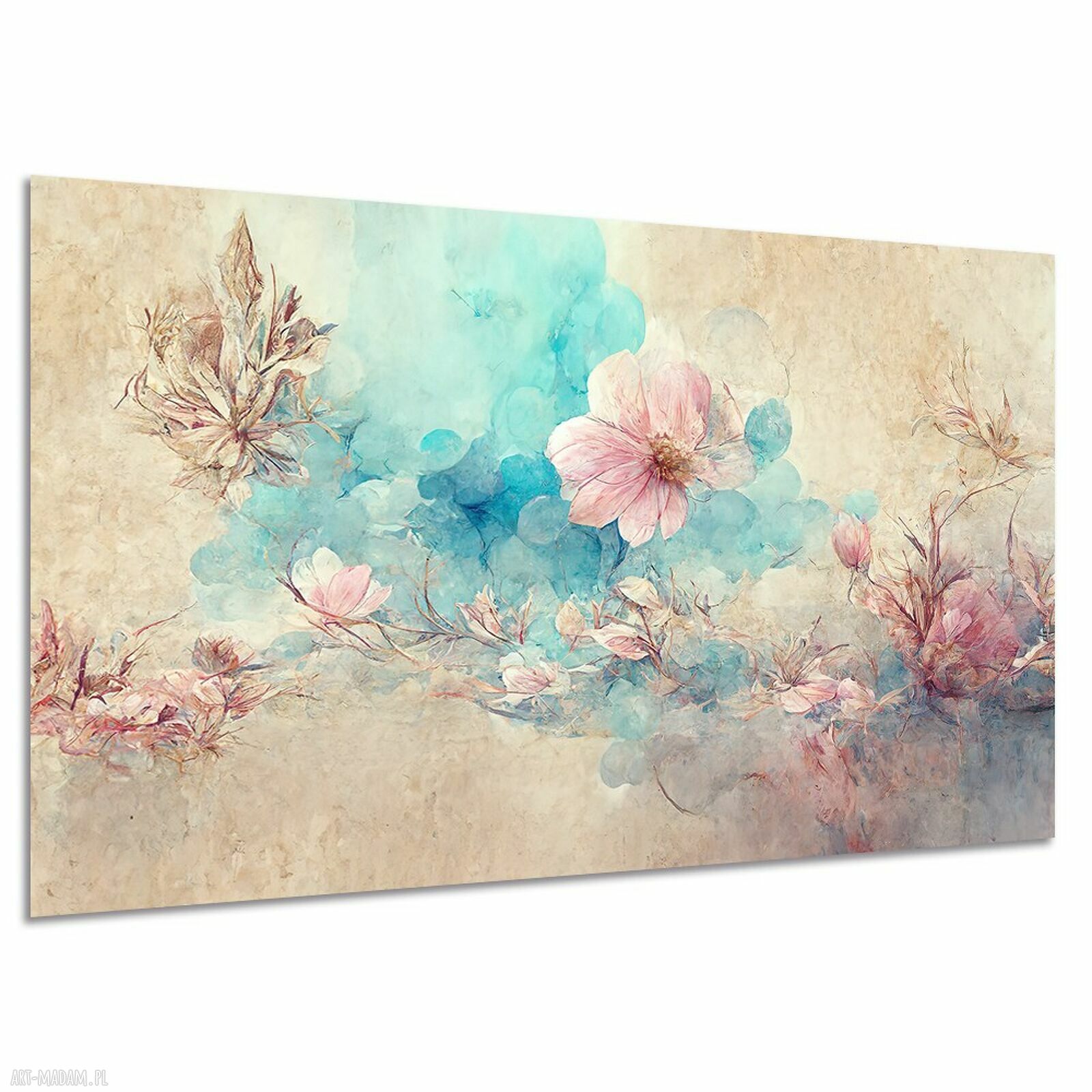 Obraz MAGNOLIE 1 - pastelowe kwiaty na płótnie 120x80 cm