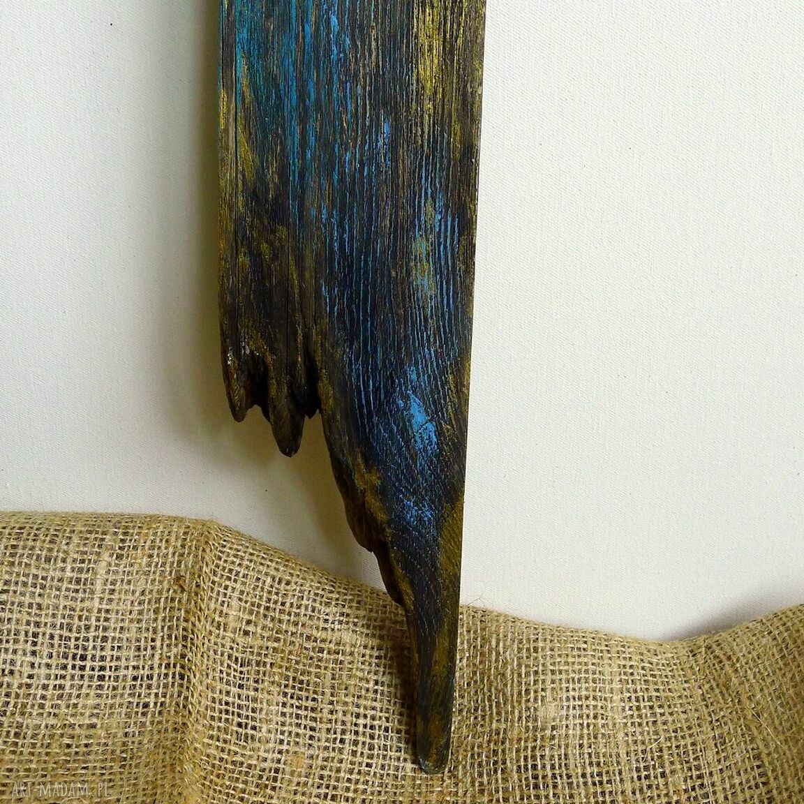Obraz malowany na starym drewnie - desce /9/ dekoracja handmade