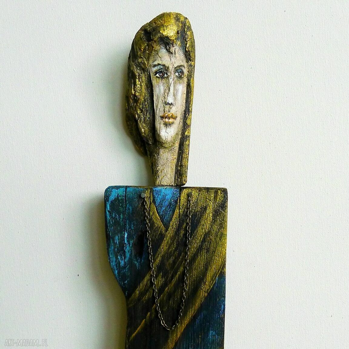 Obraz malowany na starym drewnie - desce /9/ dekoracja handmade