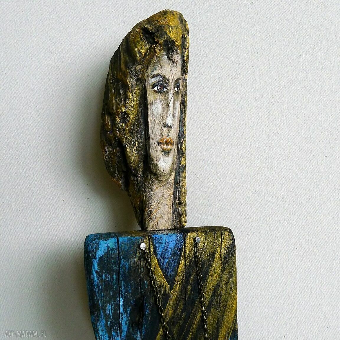Obraz malowany na starym drewnie - desce /9/ dekoracja handmade