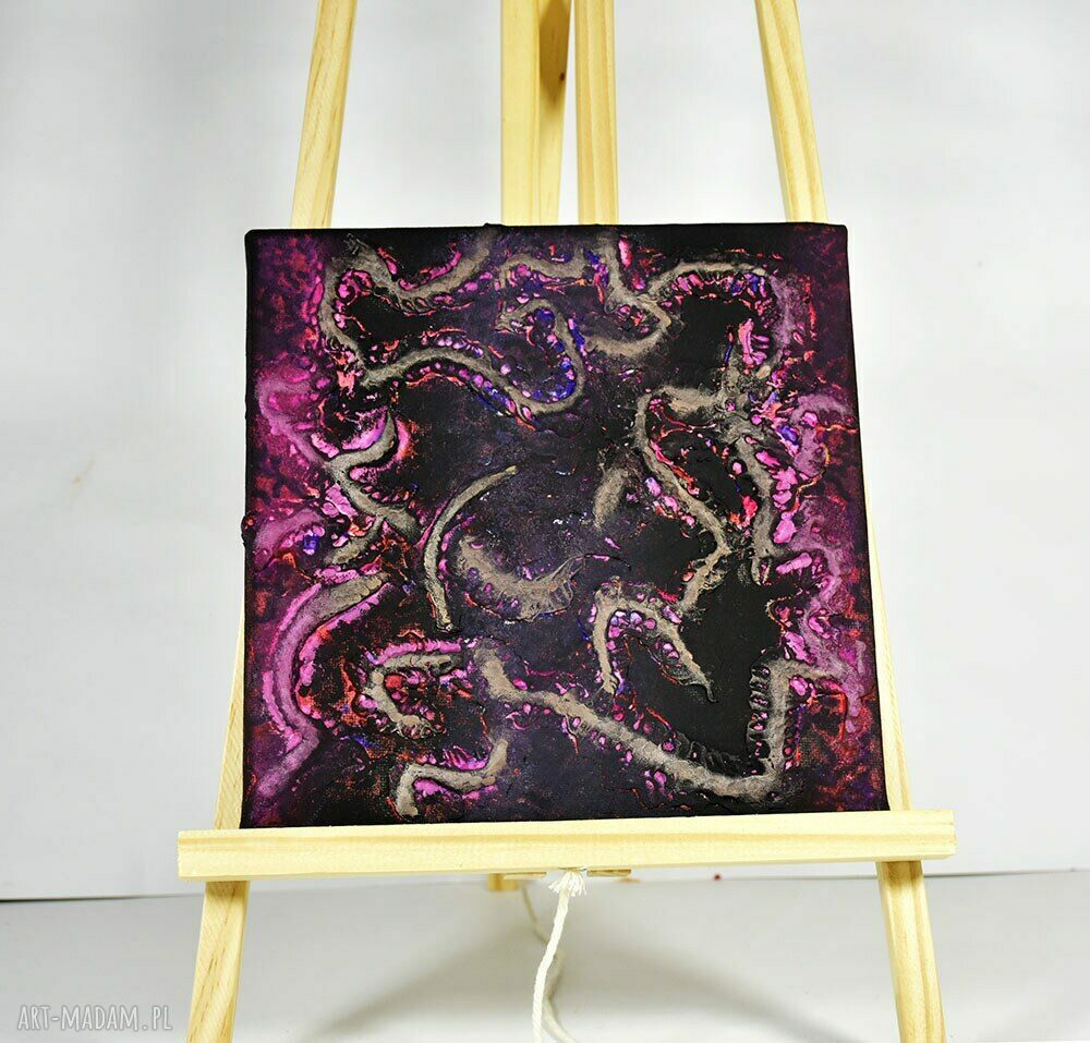 Obraz Mroczne Pnącza - nowoczesna dekoracja dark art 21x21 cm