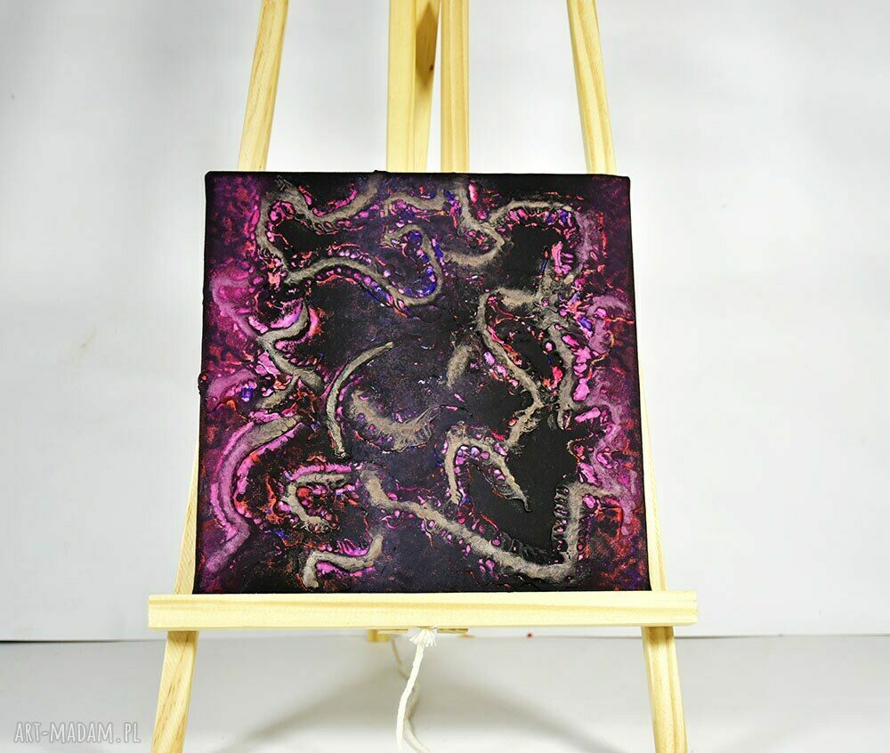 Obraz Mroczne Pnącza - nowoczesna dekoracja dark art 21x21 cm