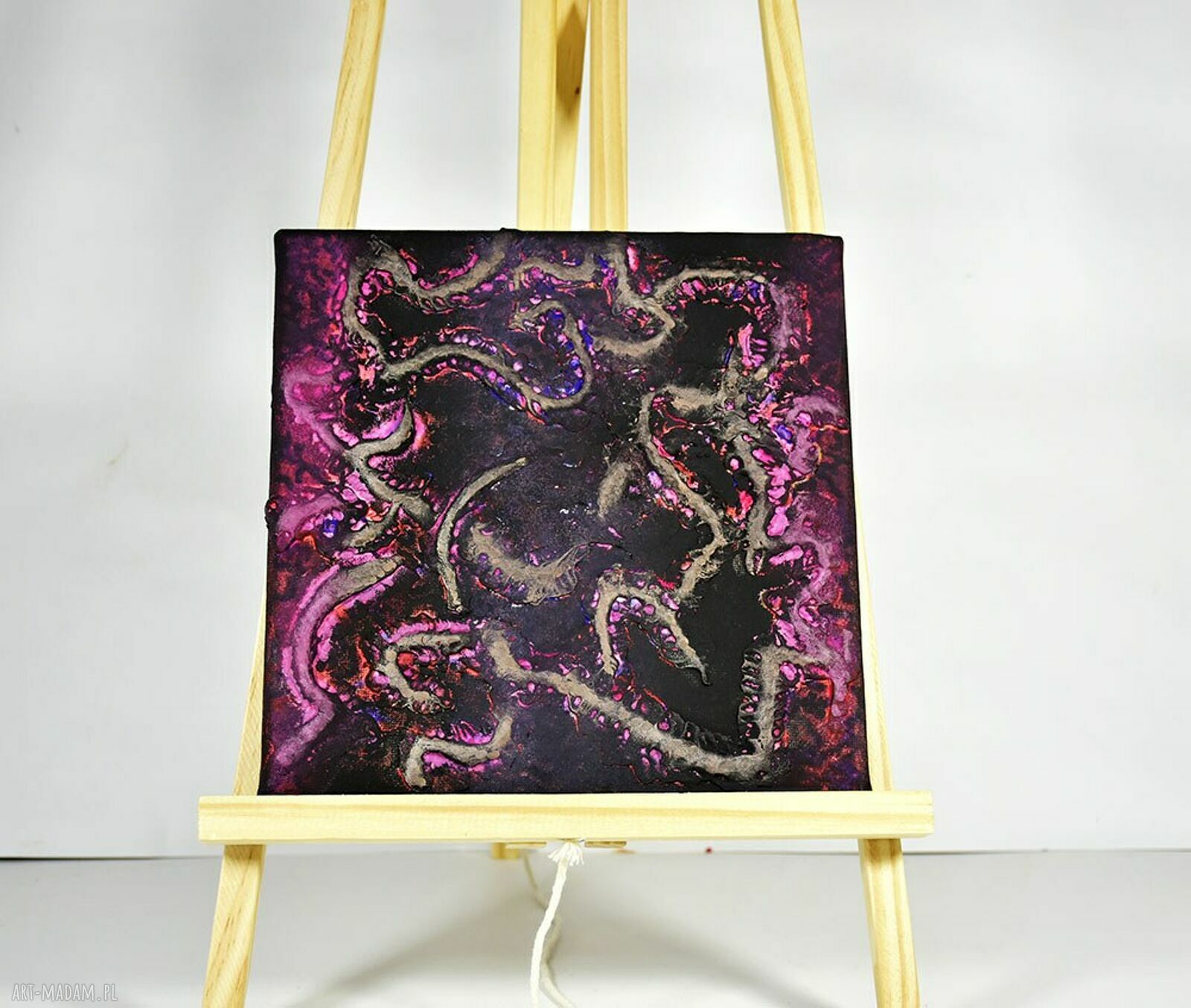 Obraz Mroczne Pnącza - nowoczesna dekoracja dark art 21x21 cm